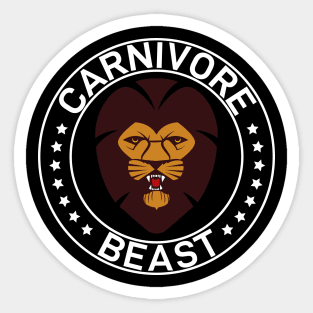 CARNIVORE BEAST Strong Roaring Lion Original Design Sticker